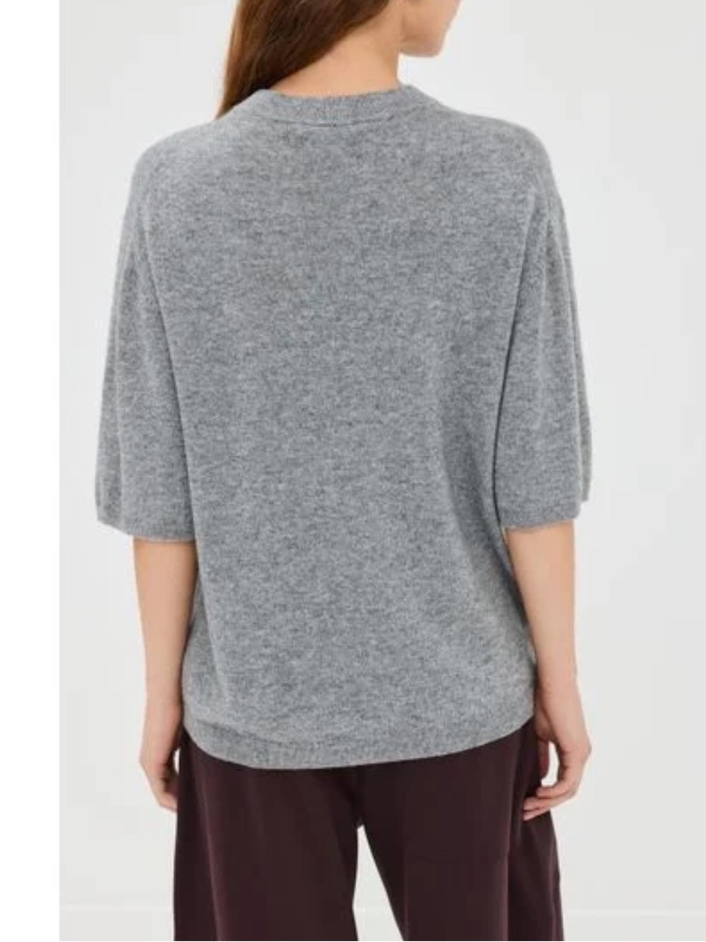 Tibi Washable Cashmere t shirt grey - Picture 2 of 5